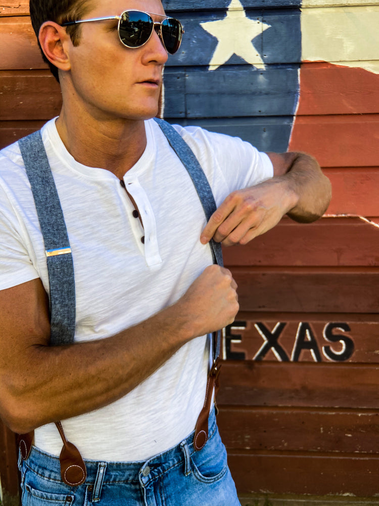 Magnetic Clasp Suspenders by Stratton Suspender Co. – A refined, handmade alternative to clip-ons. Full-grain leather with secure magnetic clasps for a tailored fit. No cheap clips. Perfect for weddings, formalwear, and heritage menswear.