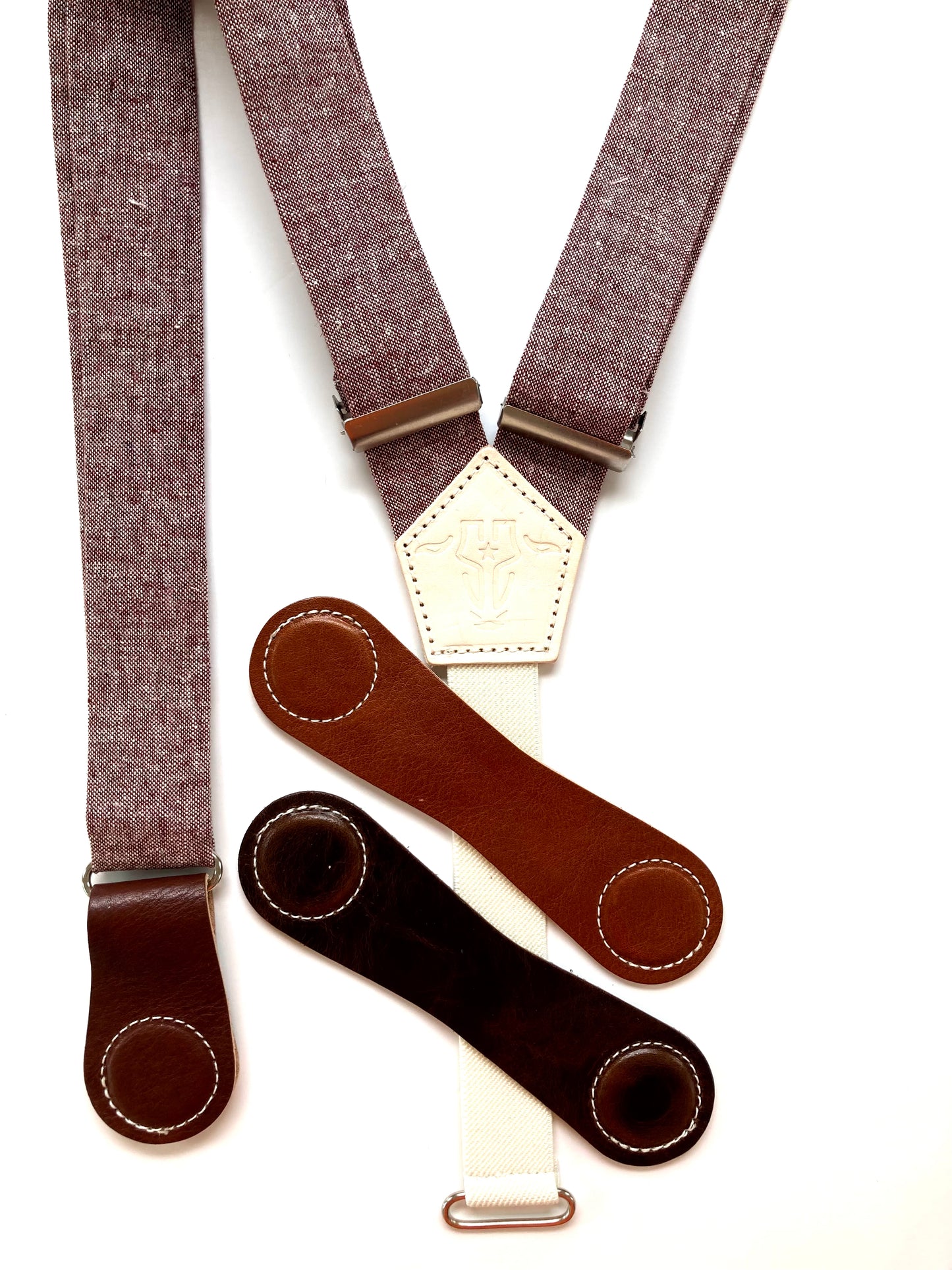 Women's Magnetic Clasp Linen Suspenders – Handmade Vintage-Inspired Fashion by Stratton Suspender Co.
