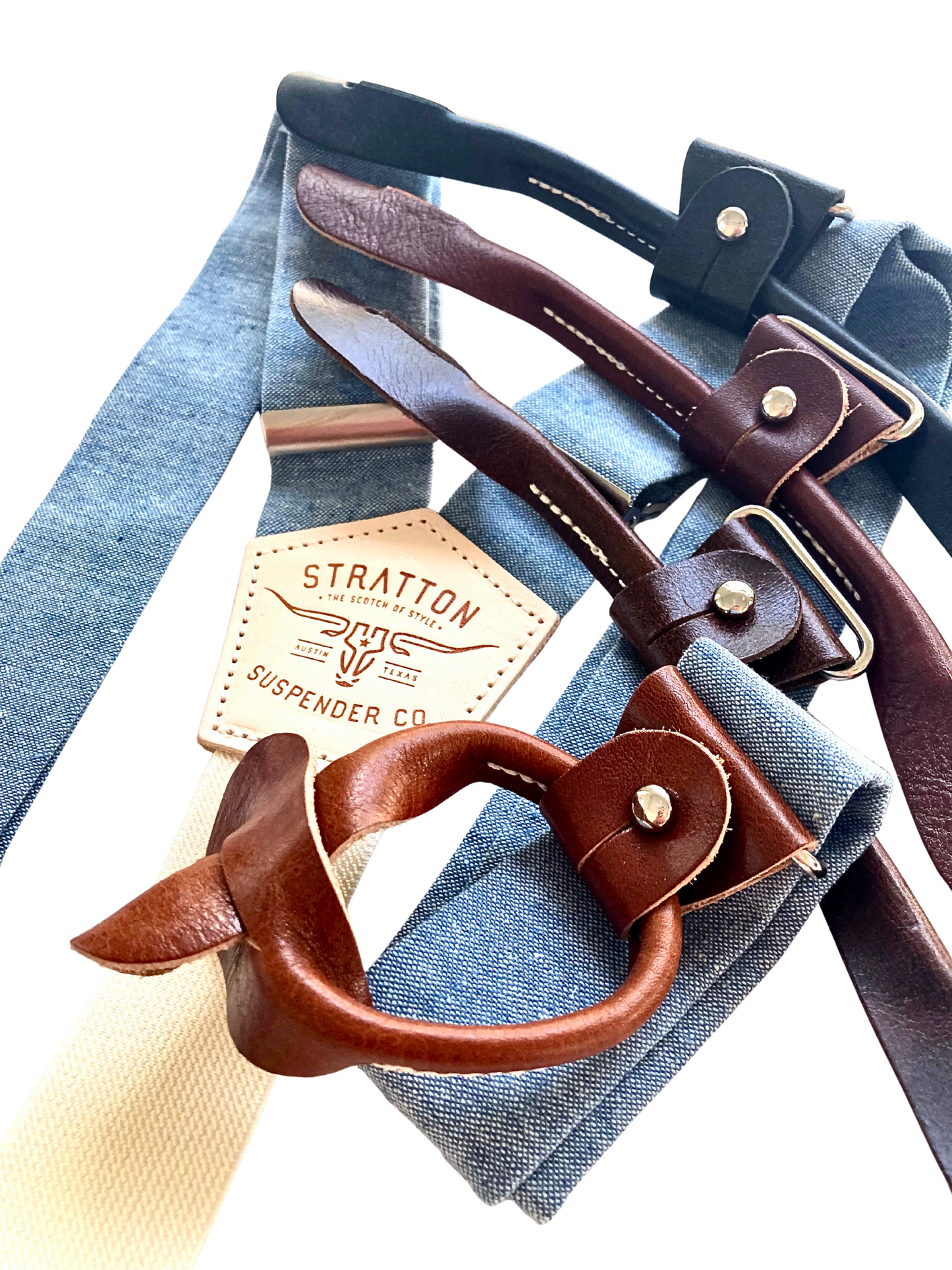 Pastel Blue Button-On Suspenders – Heritage American Wedding Menswear | 2025 Groomsmen Gift