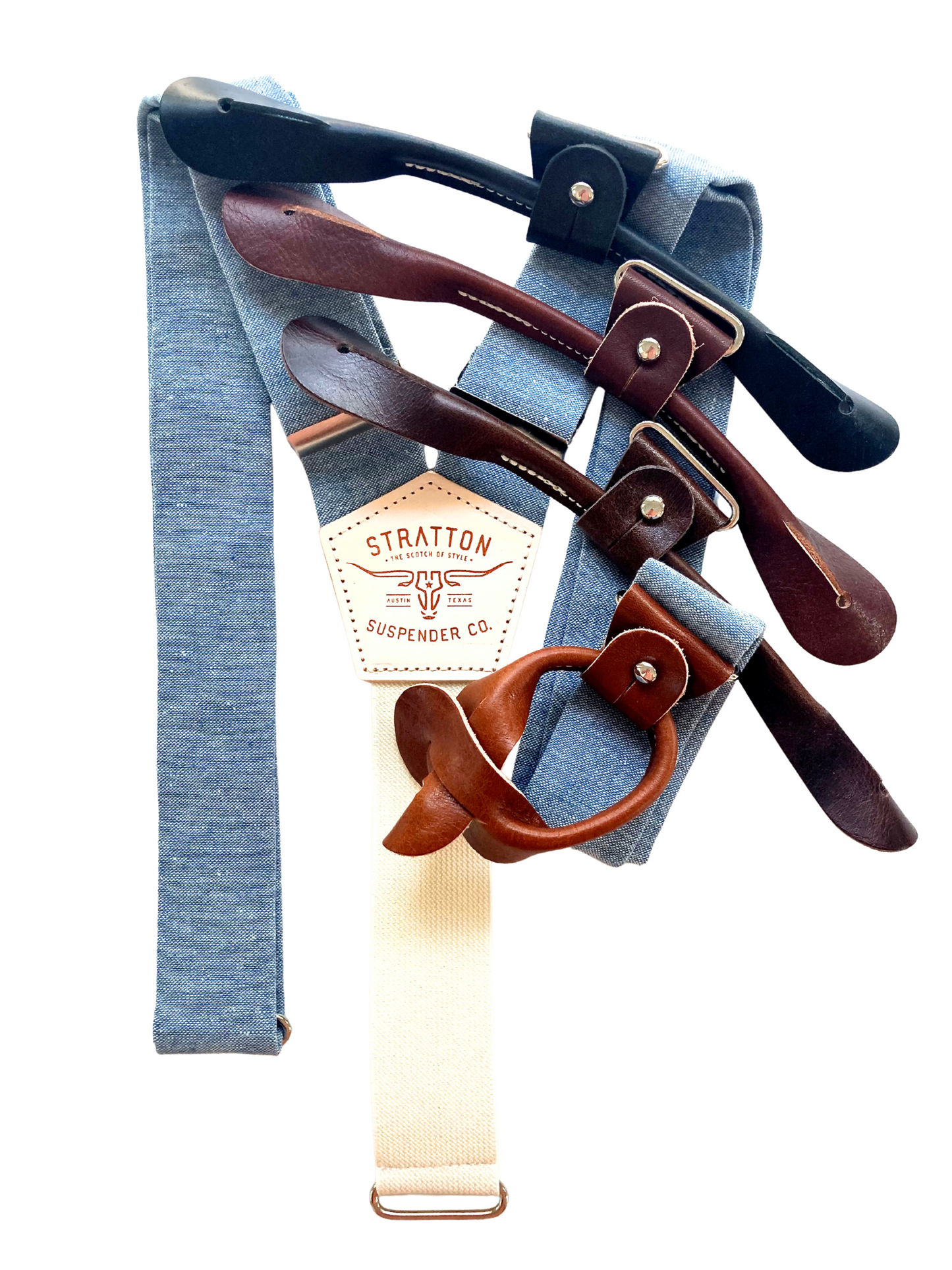Pastel Blue Button-On Suspenders – Heritage American Wedding Menswear | 2025 Groomsmen Gift