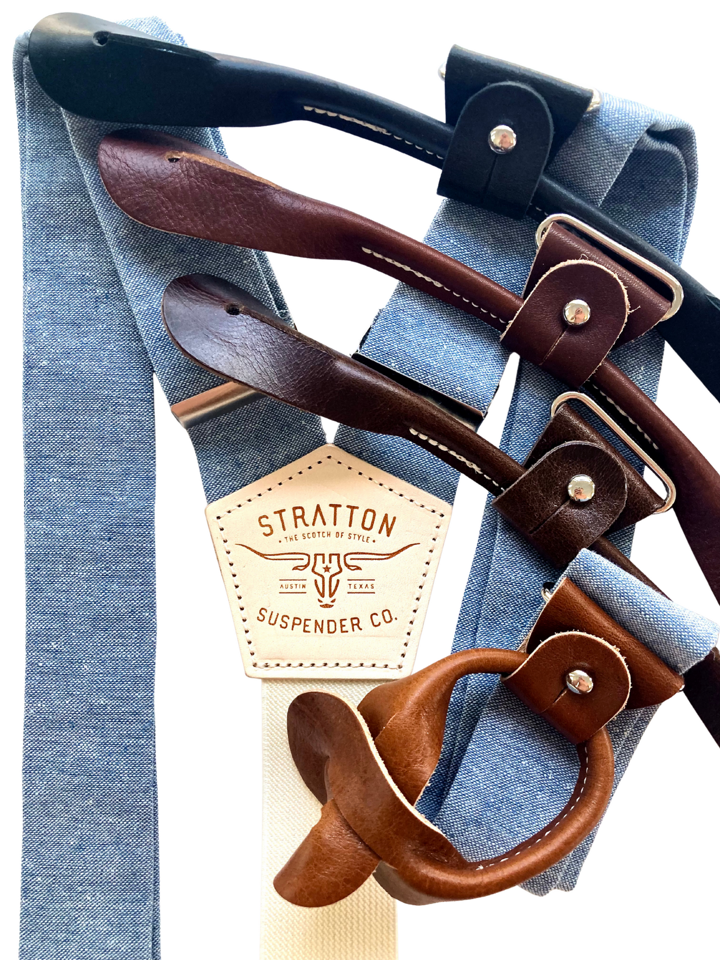 Pastel Blue Button-On Suspenders – Heritage American Wedding Menswear | 2025 Groomsmen Gift