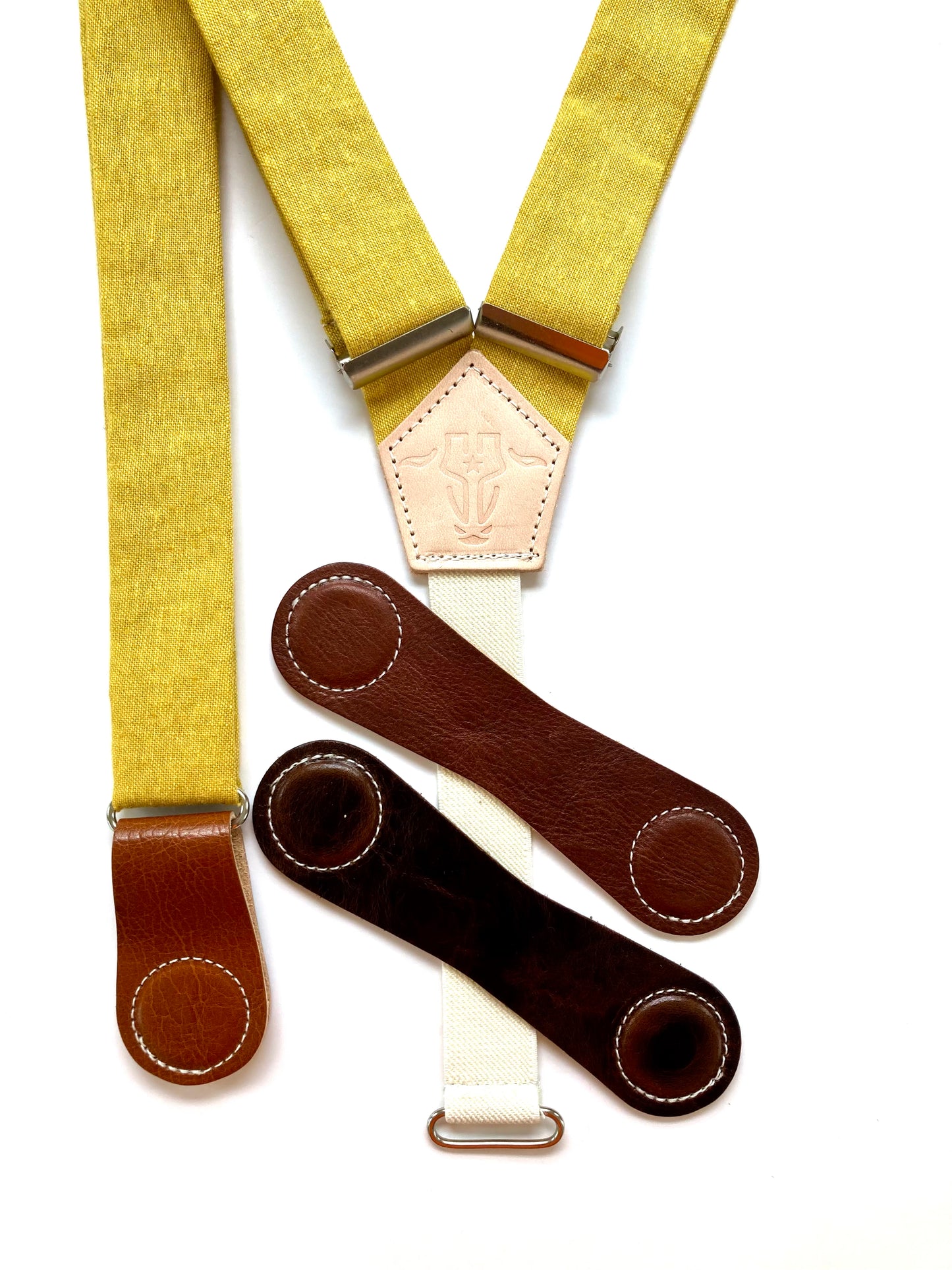 Women's Magnetic Clasp Linen Suspenders – Handmade Vintage-Inspired Fashion by Stratton Suspender Co.