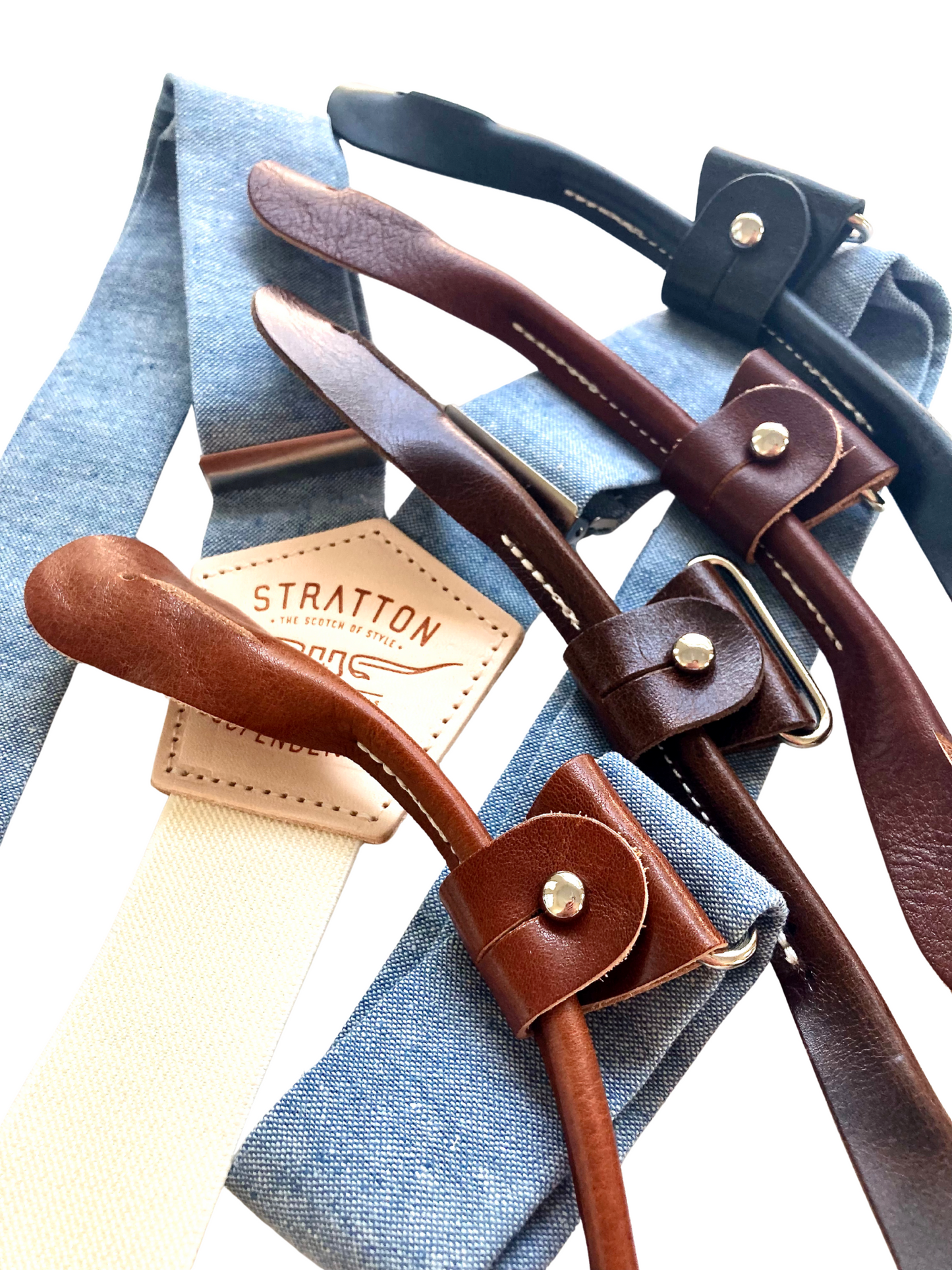 Pastel Blue Button-On Suspenders – Heritage American Wedding Menswear | 2025 Groomsmen Gift