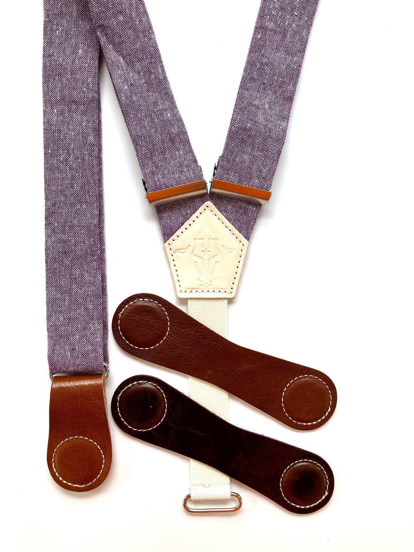 Women's Magnetic Clasp Linen Suspenders – Handmade Vintage-Inspired Fashion by Stratton Suspender Co.