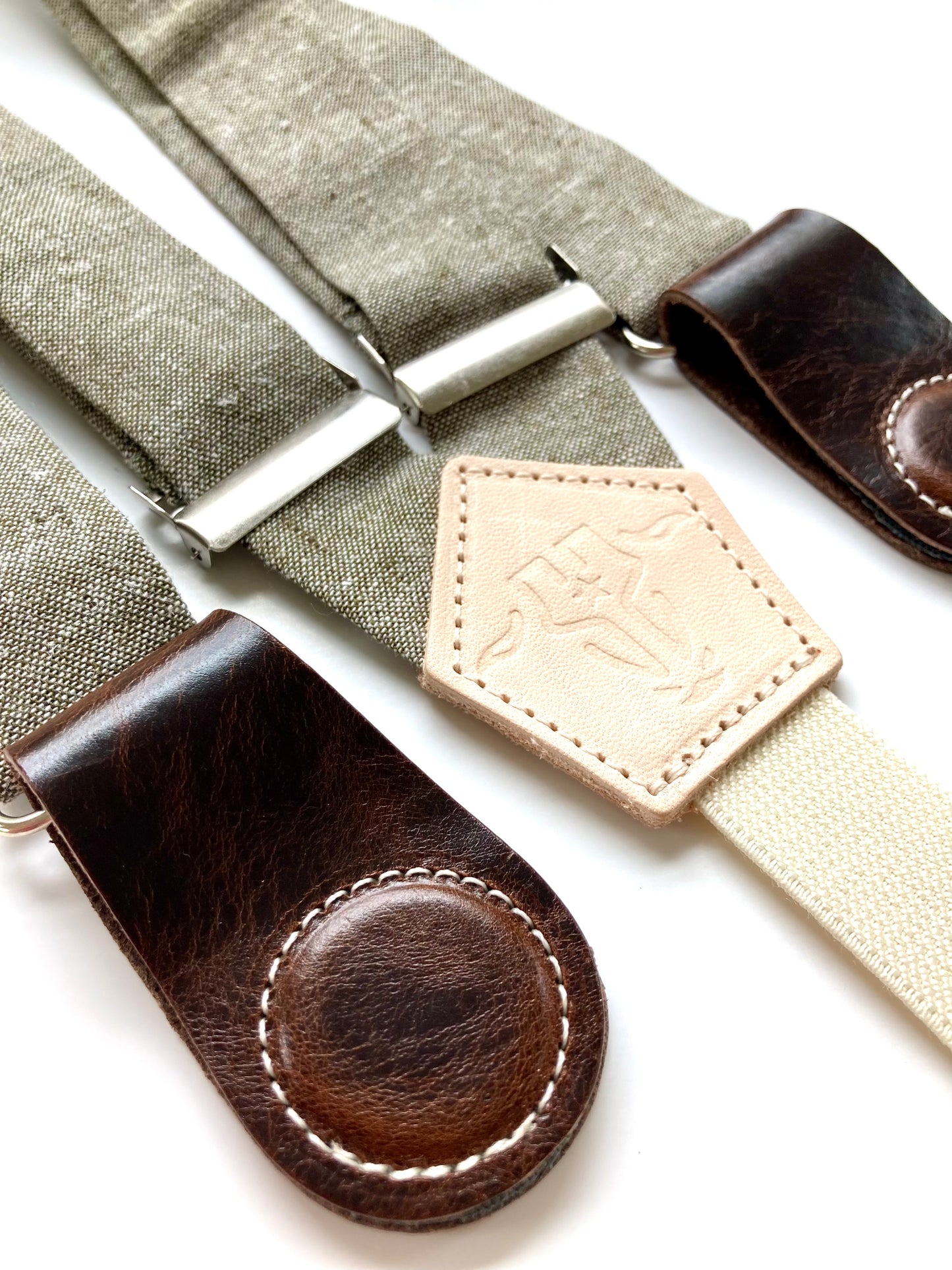 Women's Magnetic Clasp Linen Suspenders – Handmade Vintage-Inspired Fashion by Stratton Suspender Co.