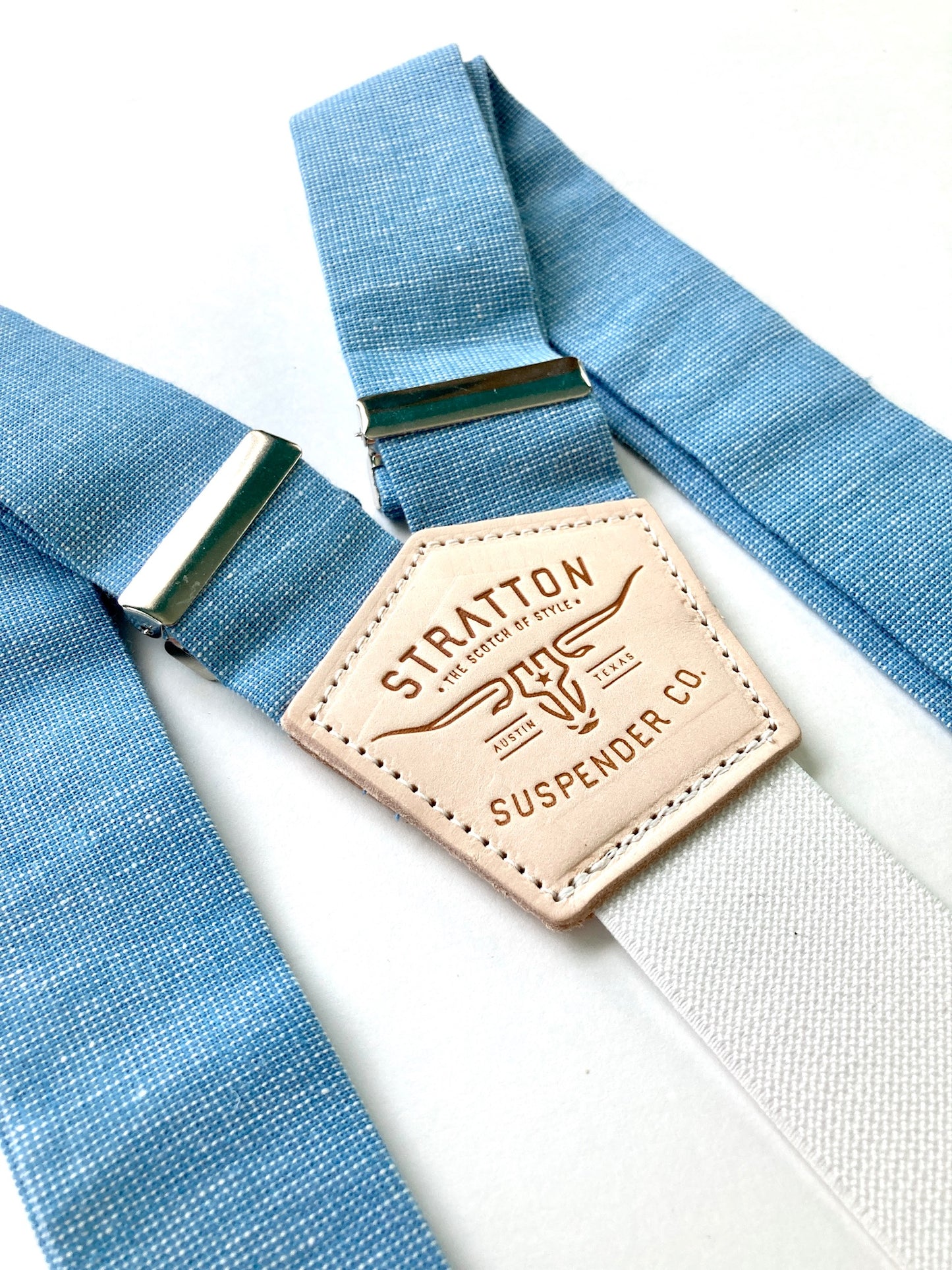 Delft Homespun Linen Button-On Suspenders Set - Summer 2023