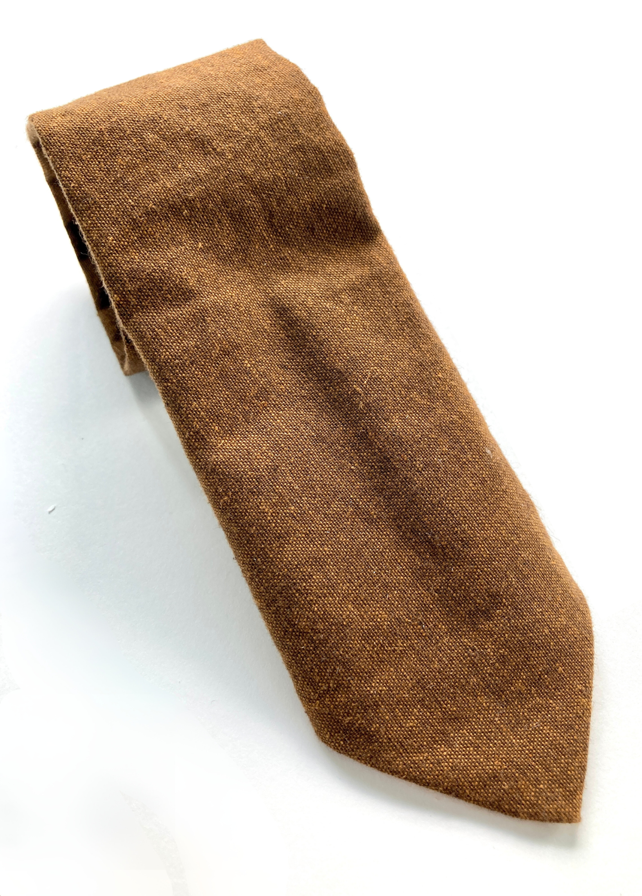 Cinnamon Matching Linen Tie and Button-On Suspender Gift Set