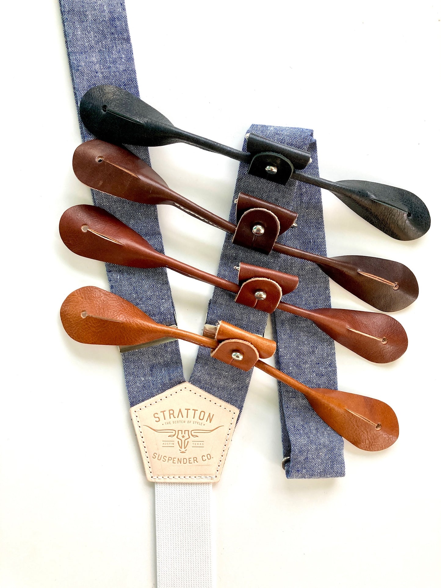 Blue Bonnet Blue Button On Suspenders Set