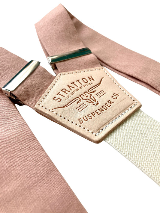 Dusty Rose Formal Wedding Suspenders Blush Wedding