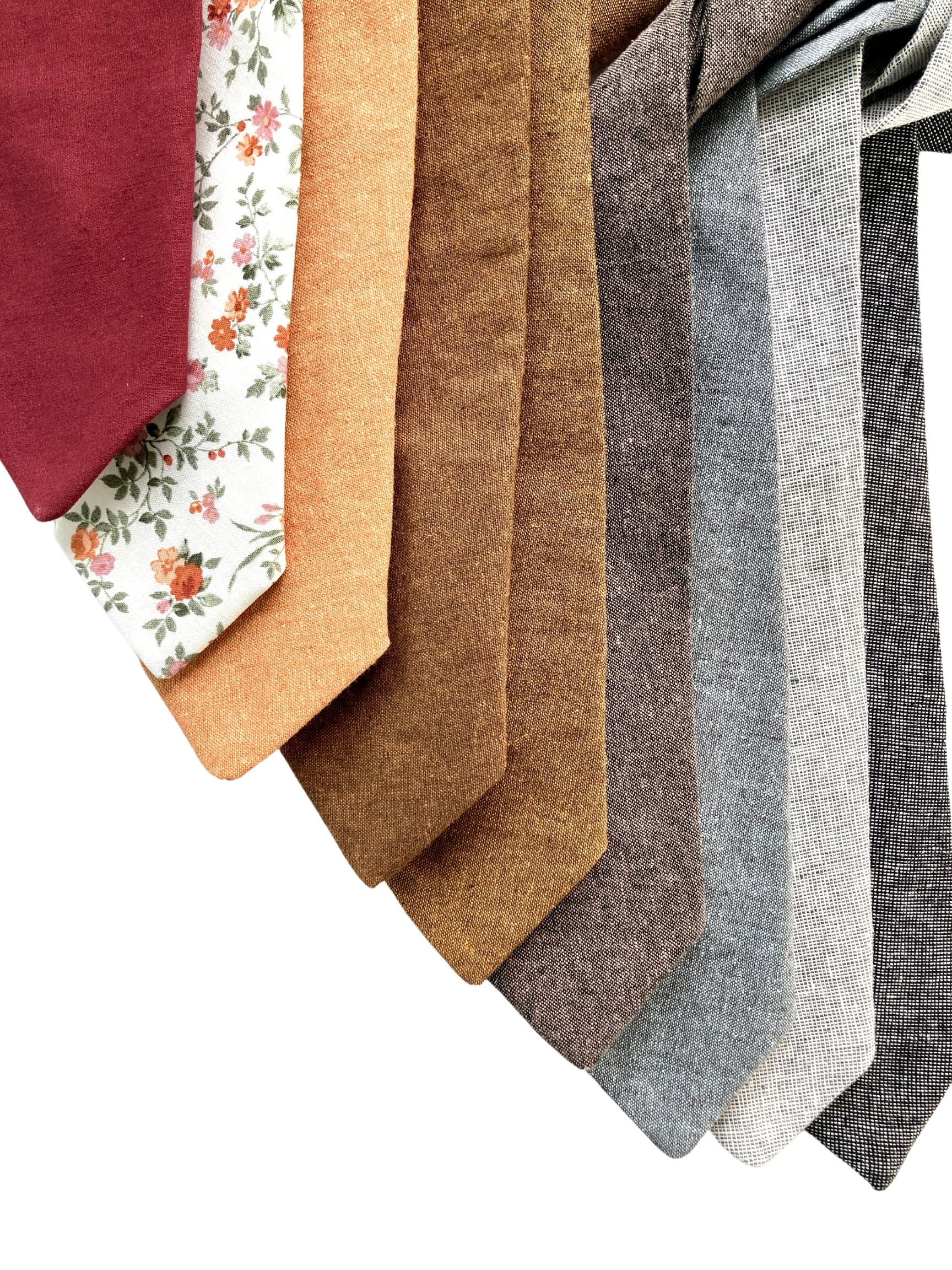 Fall neutral toned neck ties for weddings