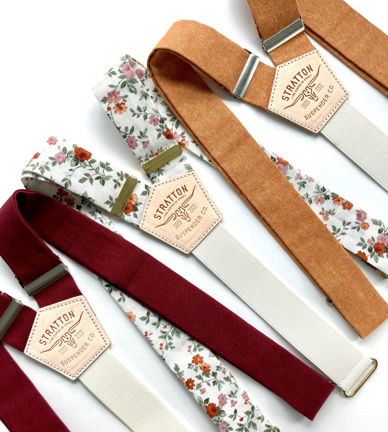 Red Wine Matching Tie and Button-On Suspender Gift Set