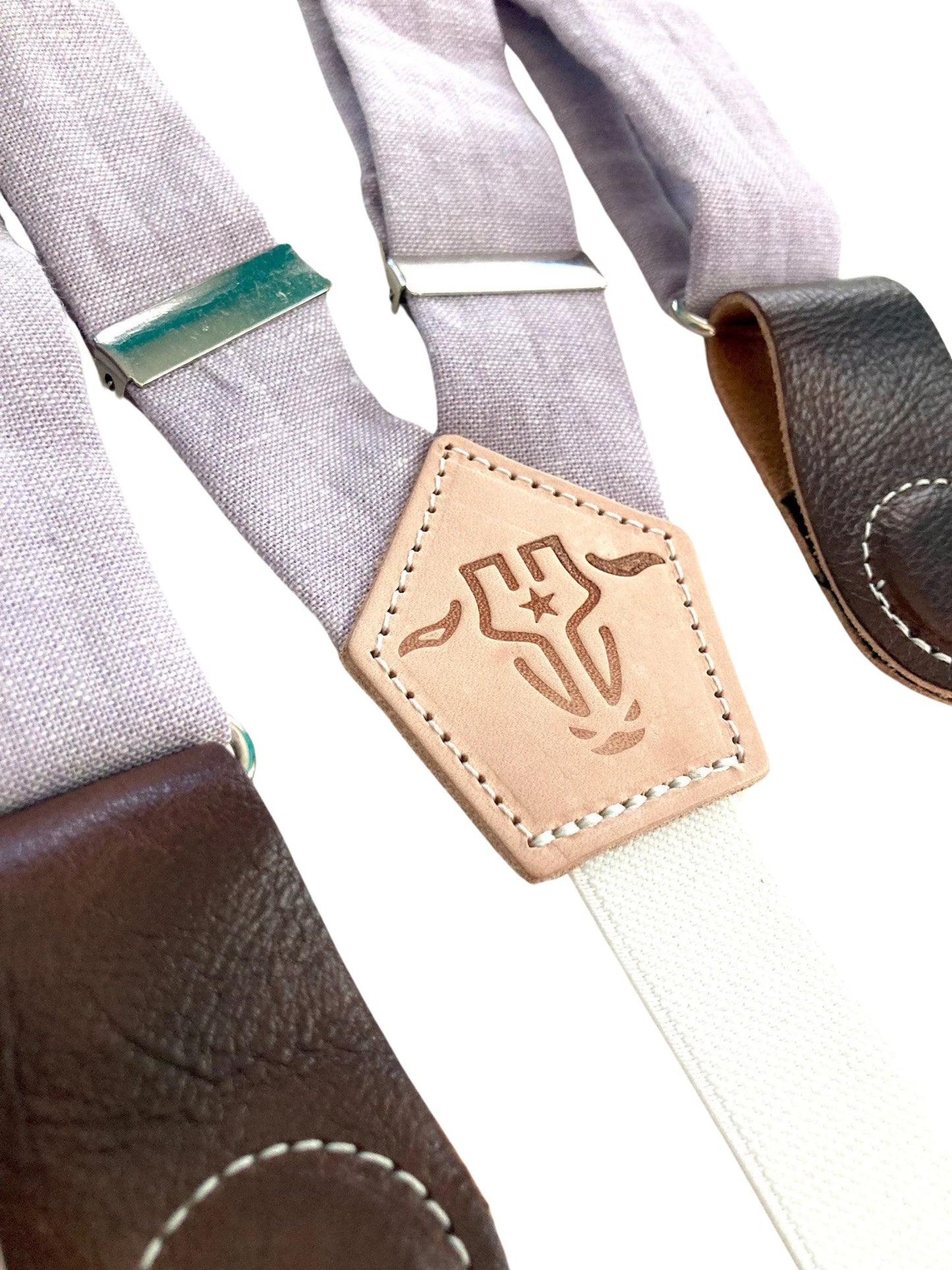 Lavender Purple Women’s Suspenders – Handmade in Texas | Magnetic Clasp Linen Suspenders for Feminine, Vintage-Inspired Style