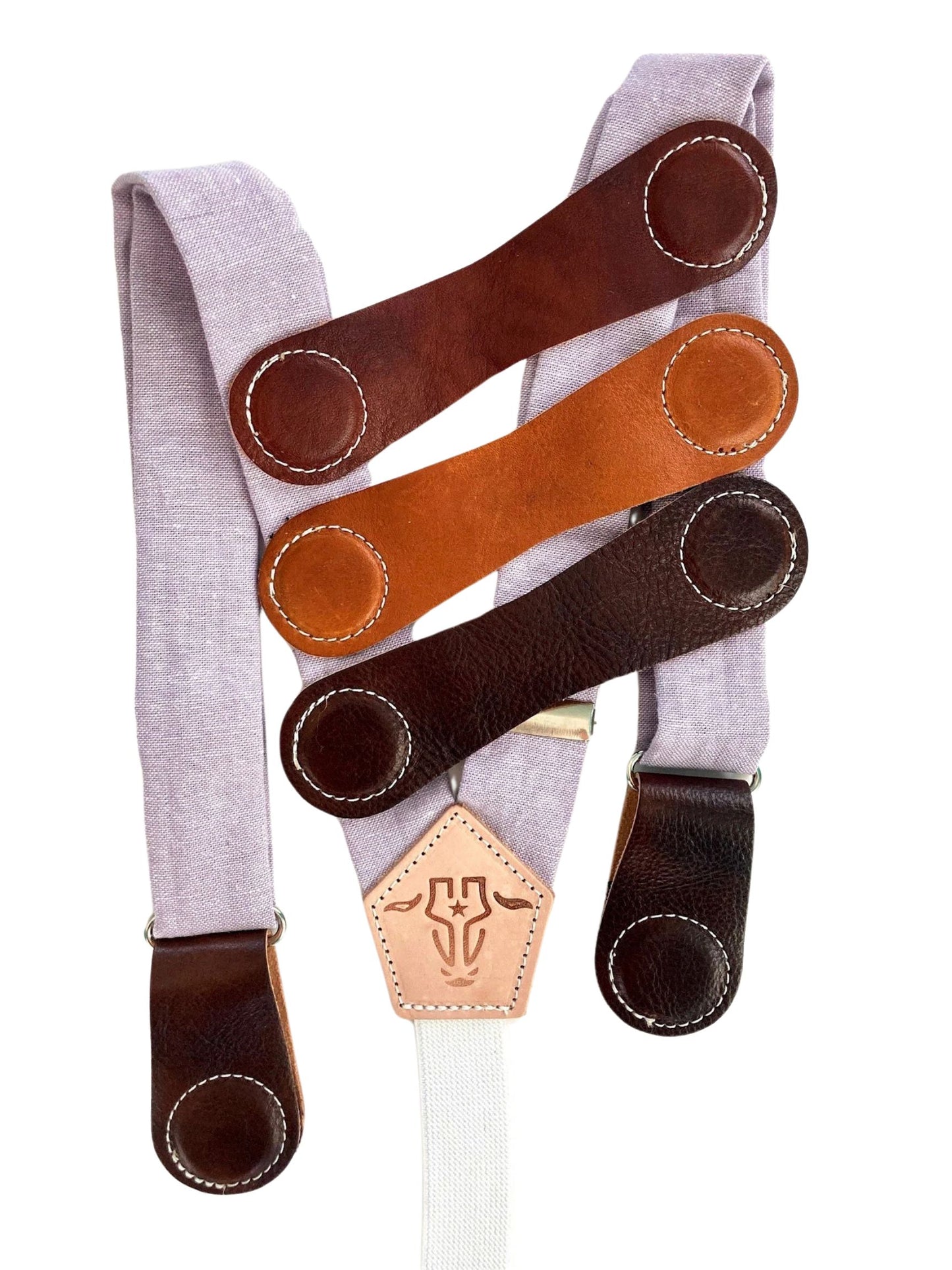 Lavender Purple Women’s Suspenders – Handmade in Texas | Magnetic Clasp Linen Suspenders for Feminine, Vintage-Inspired Style