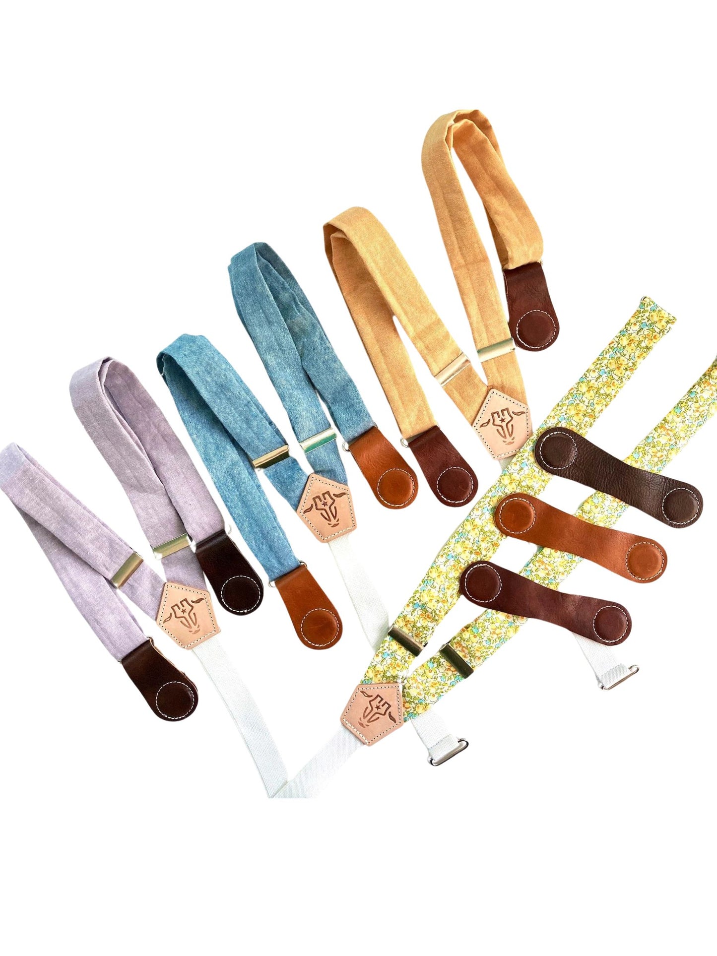 Lavender Purple Women’s Suspenders – Handmade in Texas | Magnetic Clasp Linen Suspenders for Feminine, Vintage-Inspired Style