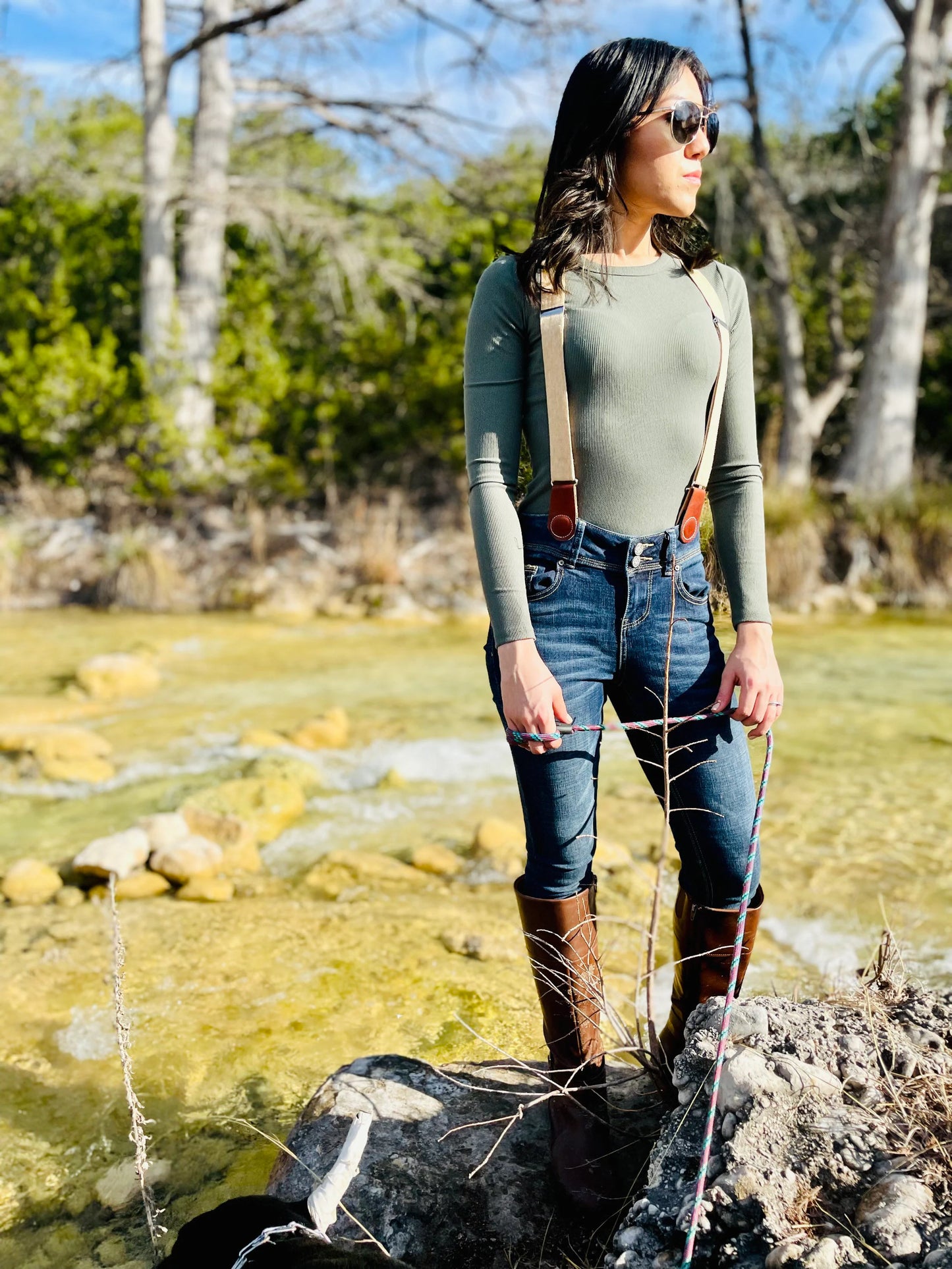Blush Rose Pink Linen Women’s Suspenders with Magnetic Clasps – Handmade in Texas | Feminine Vintage-Inspired Accessory for Everyday Style
