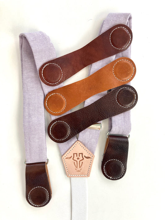 Women’s Suspenders - Lilac Purple Stratton Suspender Set