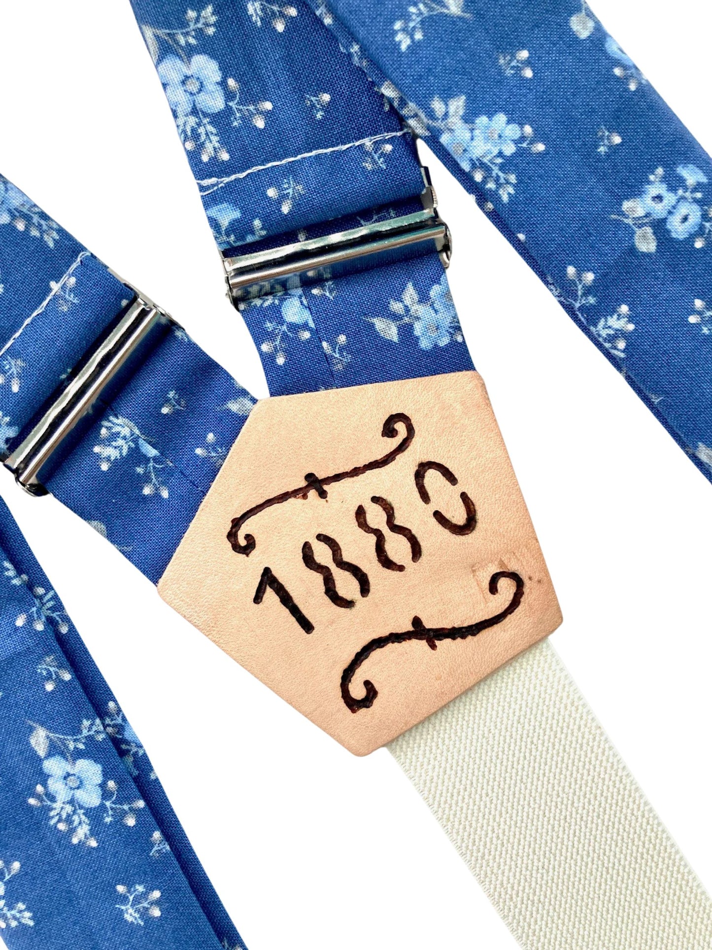 Stratton Suspenders Blue Floral Straps of the Limited Edition 1880 Vintage Collection