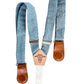 Pastel Blue Linen Women’s Suspenders with Magnetic Clasps – Handmade in Texas | Feminine Heritage Accessory for Work, School & Casual Outfits
