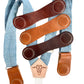 Pastel Blue Linen Women’s Suspenders with Magnetic Clasps – Handmade in Texas | Feminine Heritage Accessory for Work, School & Casual Outfits
