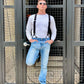 Vintage French Blue Polka Dot Button-On Suspenders – Handmade by Stratton Suspender Co.