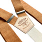 Burnt orange linen suspenders for burnt orange weddings burnt orange linen button on suspenders with cream elastic for burnt orange fall themed weddings