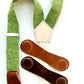 Women’s Kelly Green Linen Suspenders with Magnetic Clasps – Handmade in Texas | Bold Fall Accessory for Capsule Wardrobes