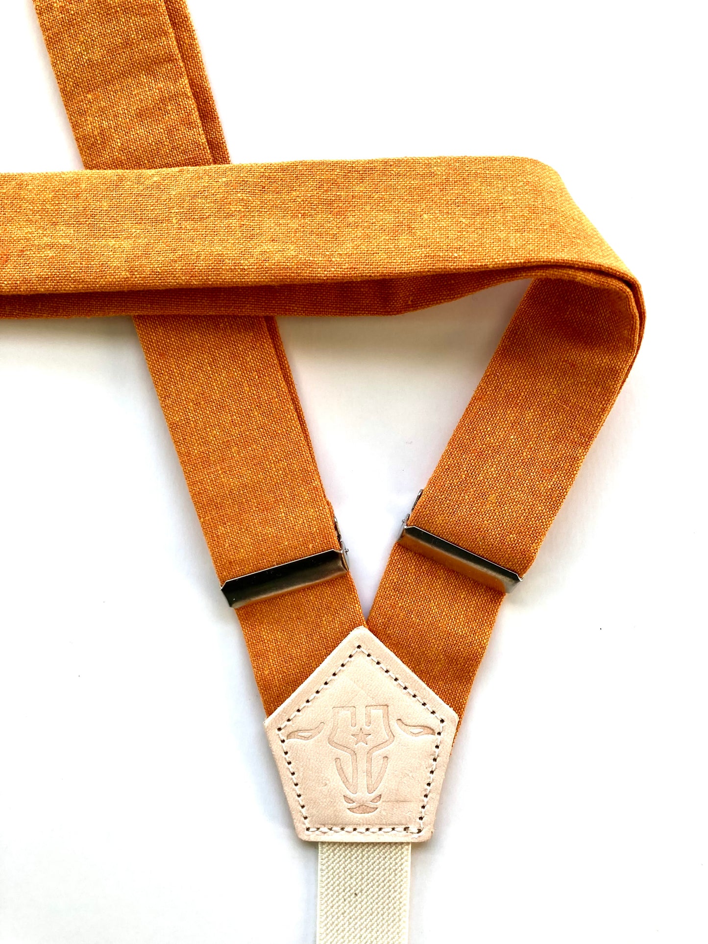 Women's Tangerine Orange Suspenders with Magnetic Clasps – Handcrafted 2025 Accessory by Stratton Suspender Co.