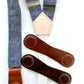 Denim Blue Linen Women’s Suspenders with Magnetic Clasps – Handmade in Texas | Americana Style Workwear & Capsule Wardrobe Accessory