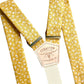 Marigold Yellow Cotton Floral Wedding Suspenders – Victorian American Button-On Braces with Premium Cream Vintage Woven Elastic – Handmade by Stratton Suspender Co.