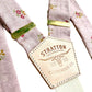 Pink Floral Linen Button-On Wedding Suspenders – Handcrafted & Timeless Elegance