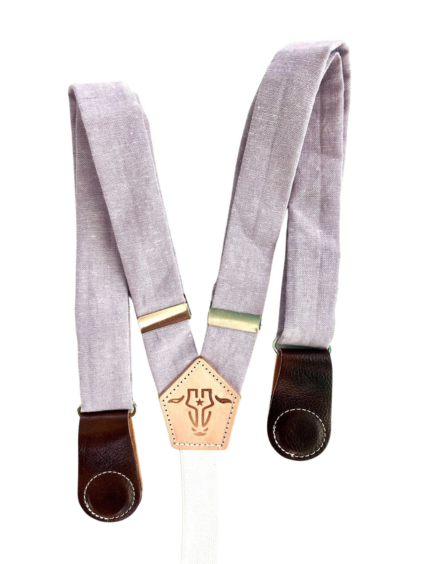 Lavender Purple Women’s Suspenders – Handmade with Luxurious Linen & Magnetic Clasp