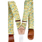 Yellow & Teal Floral Women’s Suspenders – Handmade Linen Suspenders with Magnetic Clasps | Spring, Summer & Fall Boho Accessory