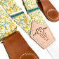 Yellow & Teal Floral Women’s Suspenders – Handmade Linen Suspenders with Magnetic Clasps | Spring, Summer & Fall Boho Accessory