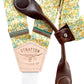 Stratton Suspenders in Summertime Yellow Floral Paired with Chocolate Pontedero Leather Magnetic Clasps