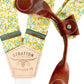 Stratton Suspenders in Summertime Yellow Floral Paired with Cognac Pontedero Leather Magnetic Clasps