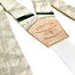 Beige Linen Magnetic Clasp Suspenders – Handmade Wedding Suspenders for Grooms & Groomsmen – Best Alternative to Clip-On Suspenders