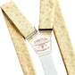 Butter Yellow Antique Floral Wedding Suspenders – Vintage-Inspired Button-On Braces with Italian Leather – Handmade by Stratton Suspender Co. – Perfect for Rustic and Garden Weddings