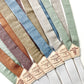 Custom wedding suspenders in pistachio green, burnt orange, maroon, taupe, sky blue, and beige for children, women, and groomsmen. Handmade in USA – perfect for rustic weddings and coordinated bridal parties.
