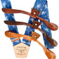 French Blue with Dusty Blue Floral Button-On Suspenders – Vintage Cream Back Strap | Heritage American Wedding Menswear
