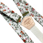 Sage Green, Terracotta, Burnt Orange, and Mauve Floral Wedding Suspenders with Gold Adjusters – Handmade Button-On Braces by Stratton Suspender Co.