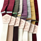 Boho wedding suspenders in burgundy, olive, taupe, lavender, dove gray, gold, and rust maroon; handmade linen button-on braces with leather back patch.