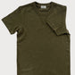 Vintage 1940s Heavyweight T-Shirt in Olive Drab by Stratton Suspender Co. Inspired by classic military and workwear styles, this heavyweight cotton tee features a reinforced V-gusset neckline and a rugged fit. Ethically made in the USA for heritage menswear enthusiasts.