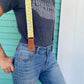 Yellow & Teal Floral Women’s Suspenders – Handmade Linen Suspenders with Magnetic Clasps | Spring, Summer & Fall Boho Accessory