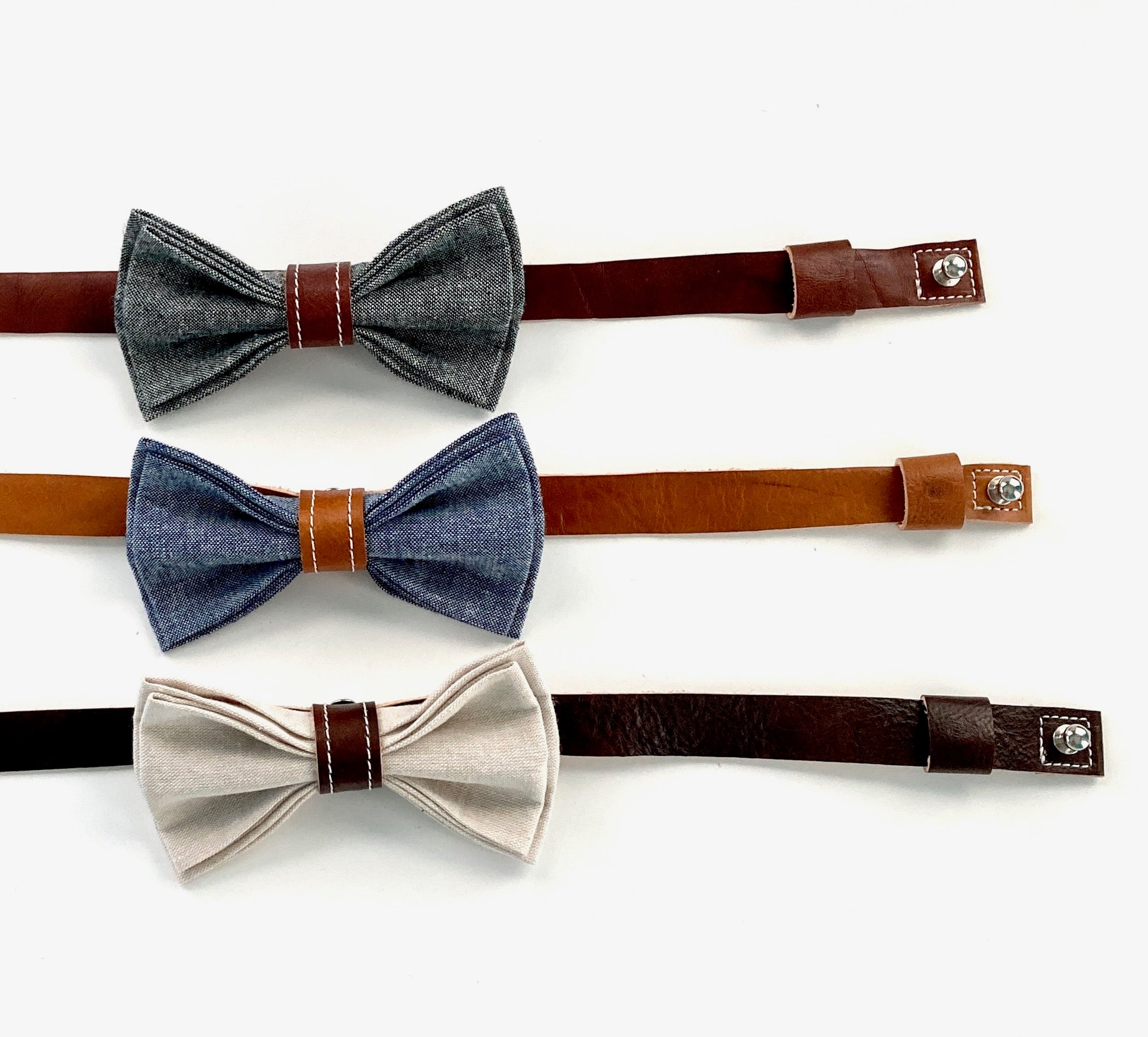 SET : Suspenders and Bow Tie / Suspenders With Leather Button Straps and With Clips hotsell / Linen Bow Tie For Men / Wedding Suspenders