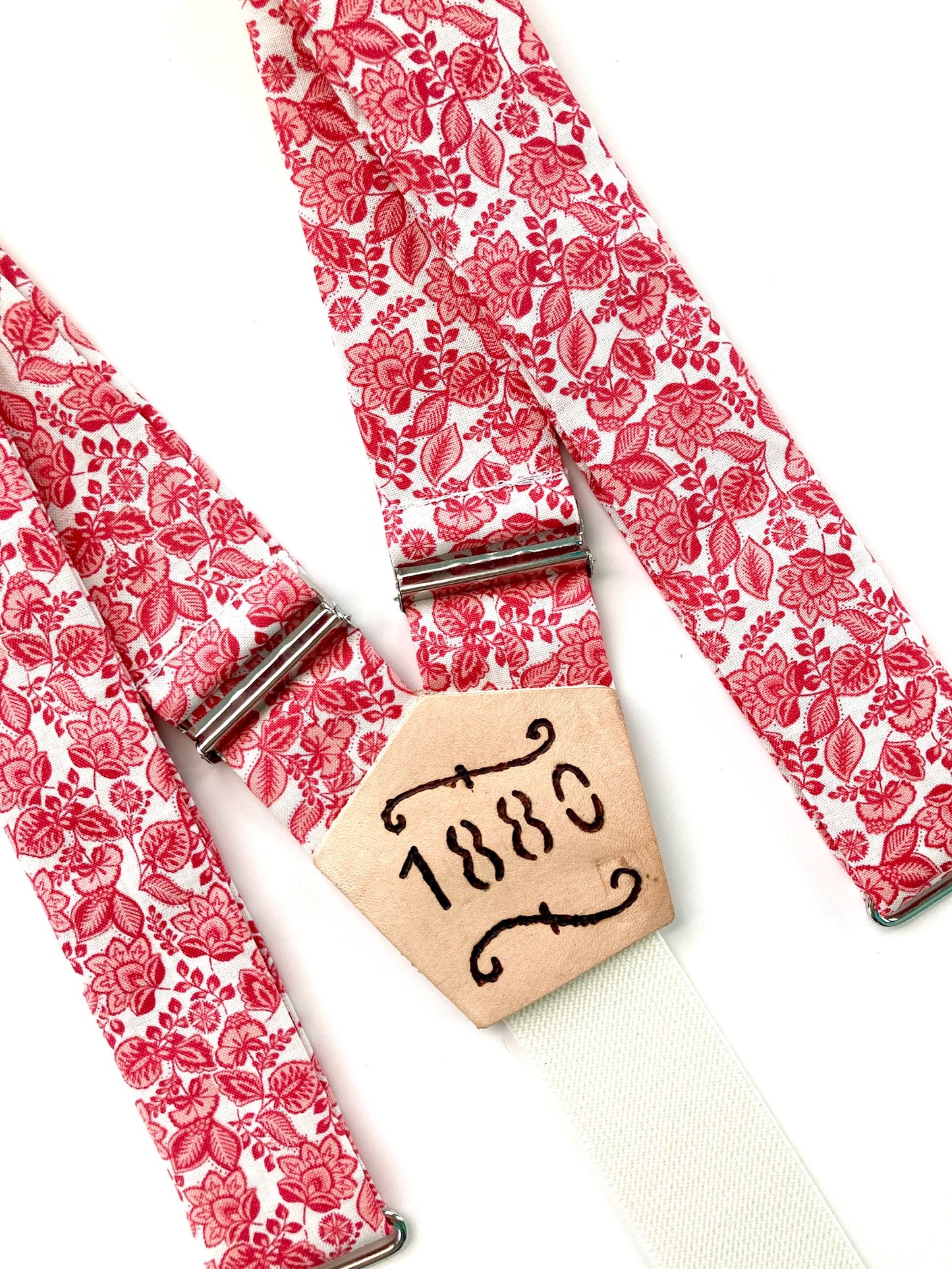 Stratton Suspenders Red Floral Straps of the Limited Edition 1880 Vintage Collection