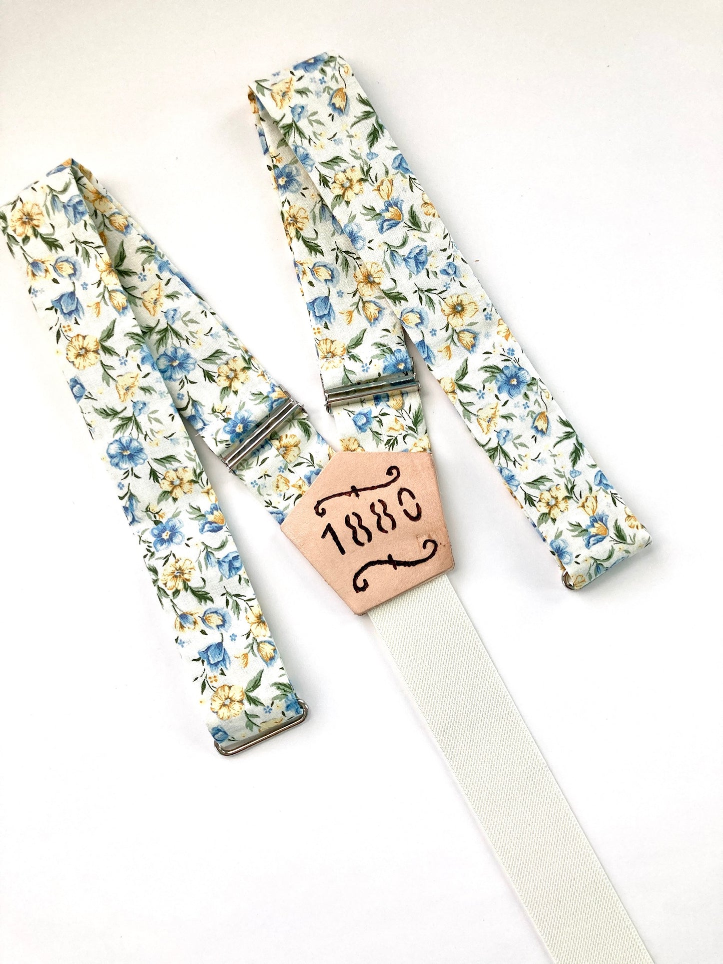 Stratton Suspenders Cream Floral Straps of the Limited Edition 1880 Vintage Collection