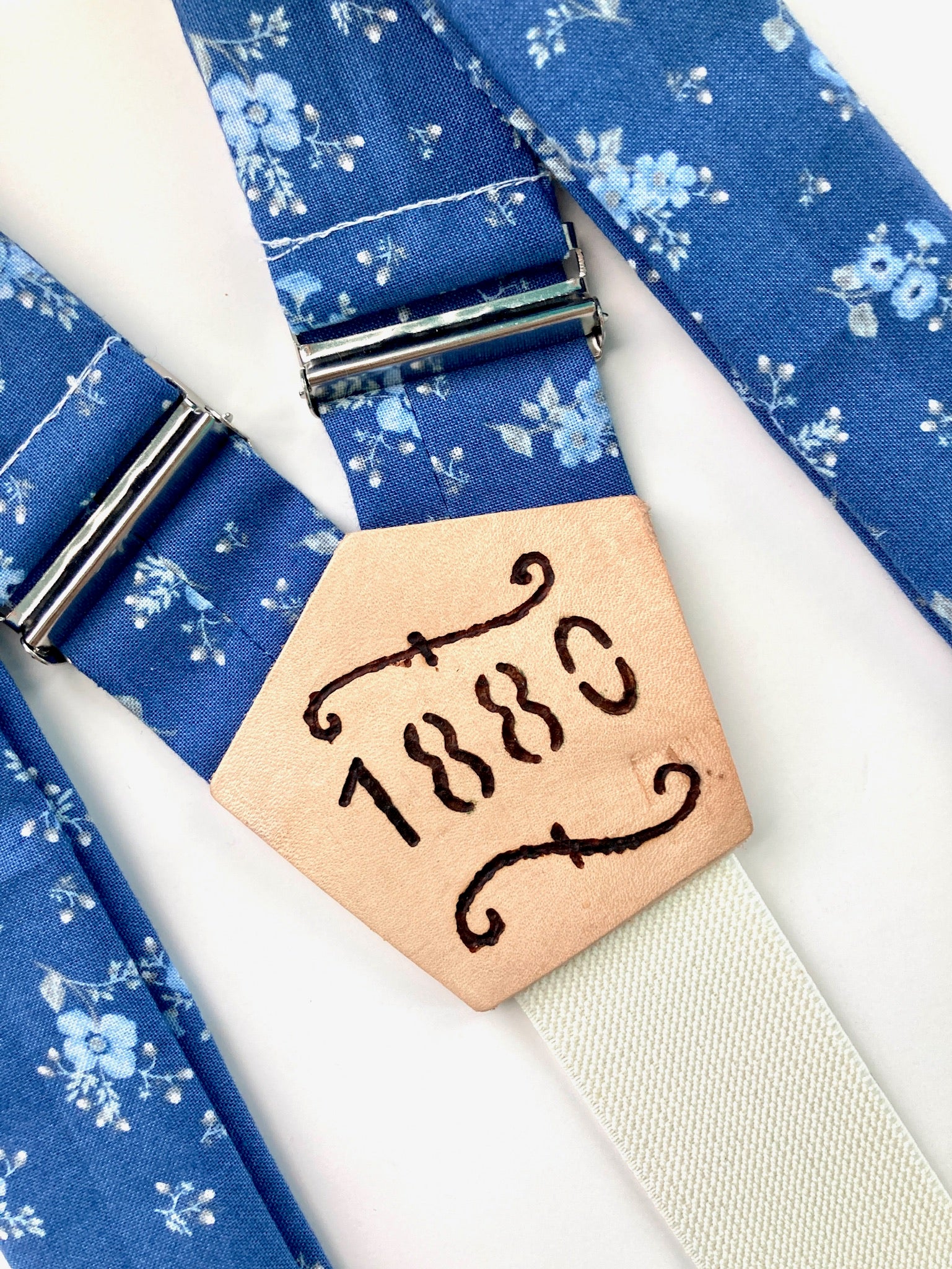 Stratton Suspenders Blue Floral Straps of the Limited Edition 1880 Vintage Collection