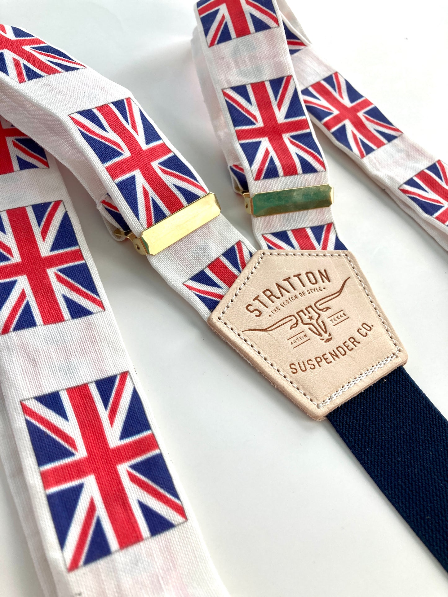 Union Jack Coronation Day Leather Suspenders