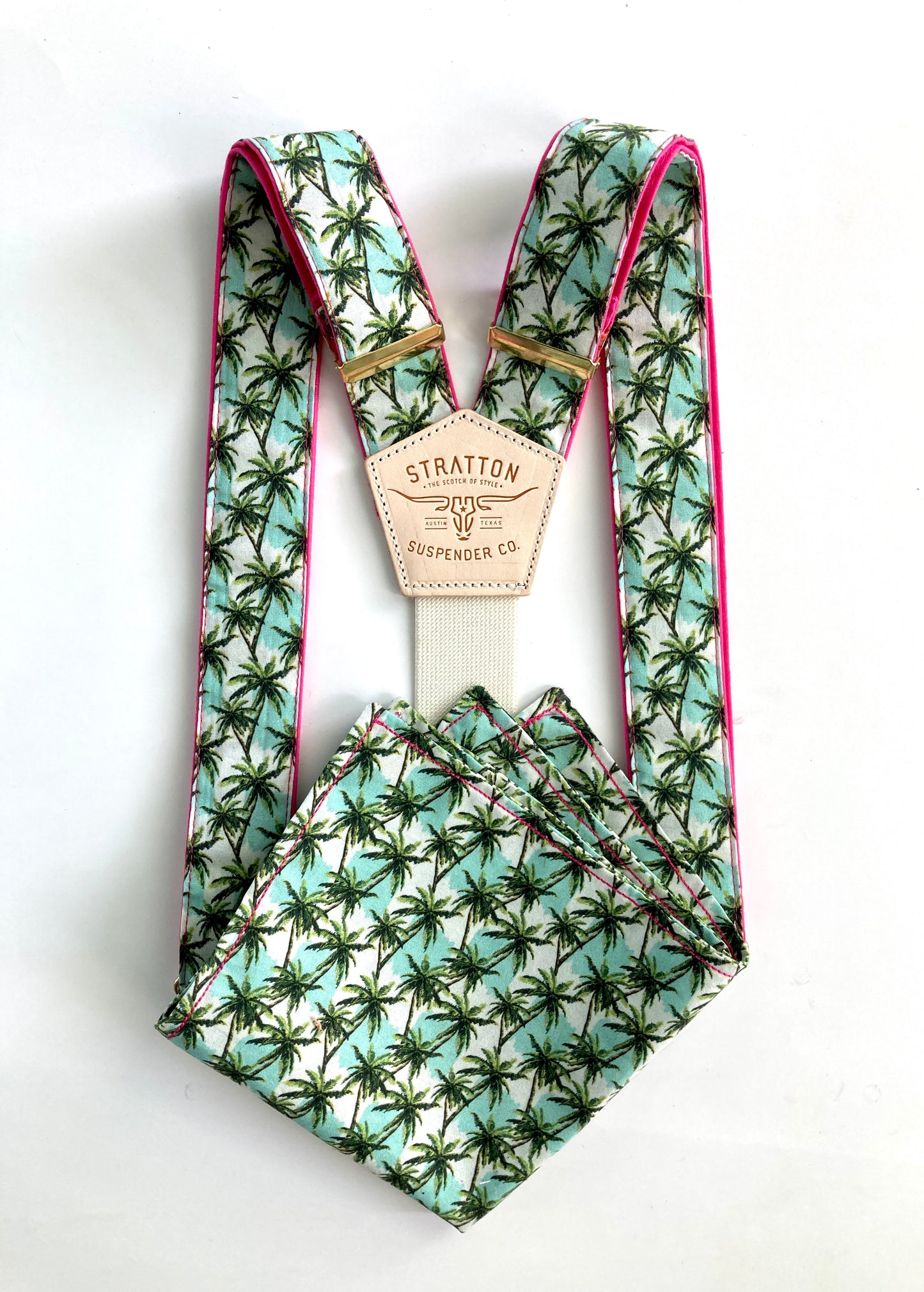 1950's Vintage Tropical Wedding BUTTON ON Suspenders - Stratton Suspender Co. Fall Edition