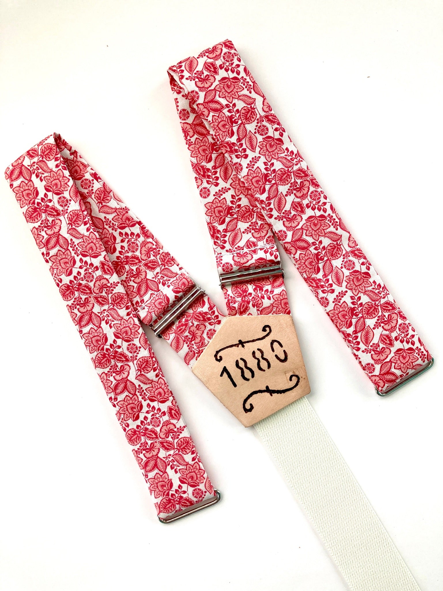 Stratton Suspenders Red Floral Straps of the Limited Edition 1880 Vintage Collection